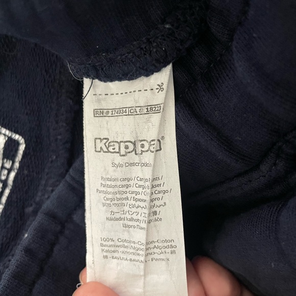 KAPPA LARGE CROPPED CARGO JOGGERS DARK BLUE - Picture 7 of 12